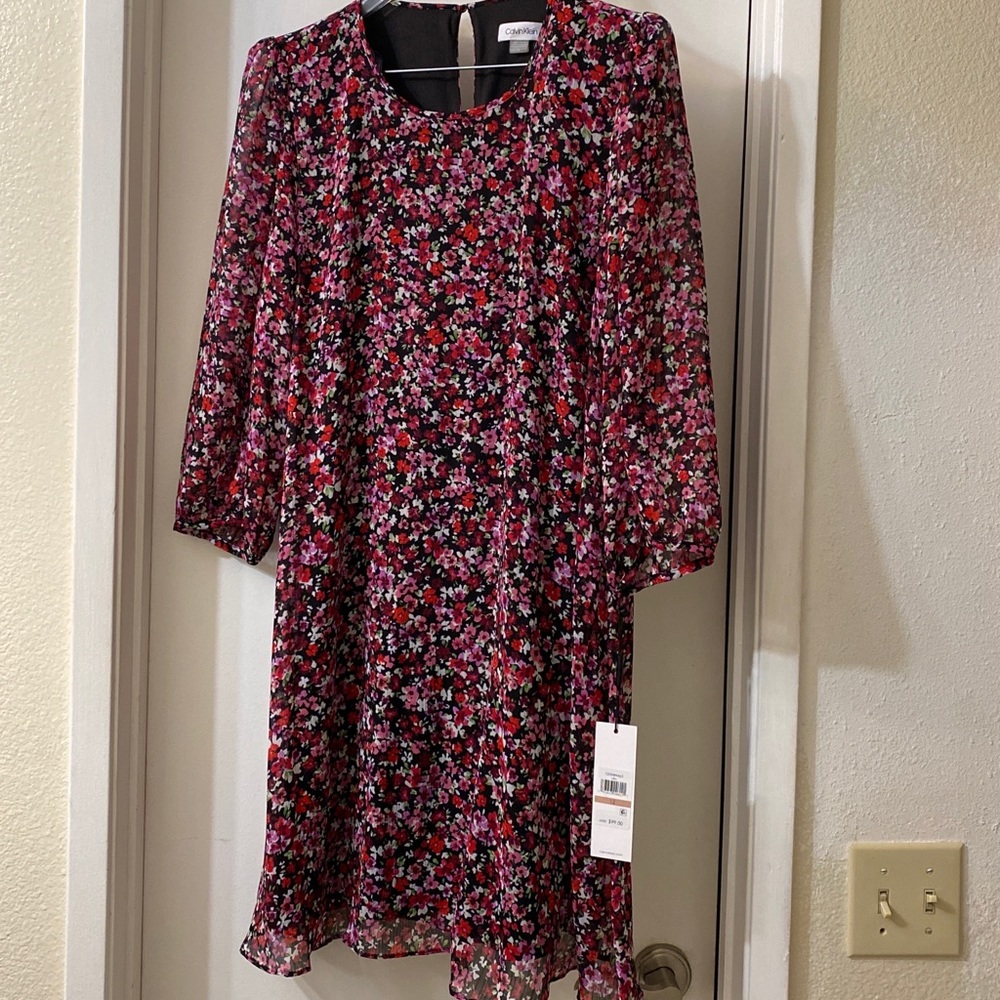 Calvin Klein Floral Dress - Sz 12
